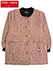 Smile mama(スマイルママ) 婦人あったかキルト裏フリース前あきスモック 細かいチェック柄