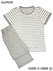 GUNZE(グンゼ)COMME CI COMME CA 婦人半袖・7分丈パンツパジャマ ボーダー柄の詳細写真Ａ