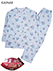 GUNZE(グンゼ)婦人長袖・長パンツパジャマ 極暖 ブーケ柄 スーパーバルキーの詳細写真Ａ