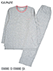 GUNZE(グンゼ)コムシコムサ 婦人長袖・長パンツパジャマ 無地 左胸にロゴ刺繍の詳細写真Ａ