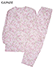 GUNZE(グンゼ)婦人長袖・長パンツパジャマ 花柄 スムース 綿100%の詳細写真Ａ