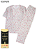 GUNZE(グンゼ)婦人半袖・長パンツパジャマ 日本製 花柄 綿100% クレープの詳細写真Ａ