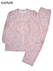 GUNZE(グンゼ)婦人長袖・長パンツパジャマ 花柄 ソフトキルトの詳細写真Ａ