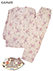 GUNZE(グンゼ)婦人長袖・長パンツパジャマ 綿100% オーガニックコットン混用 花柄の詳細写真Ａ