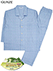 GUNZE(グンゼ)紳士長袖・長パンツパジャマ 綿100% チェック柄 スムースの詳細写真Ａ