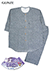 GUNZE(グンゼ)紳士7分袖・7分丈パンツパジャマ 寝るテコ 綿100% 杢調ストライプ柄の詳細写真Ａ