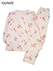 GUNZE(グンゼ)婦人長袖・長パンツパジャマ 綿100% スムース 花柄の詳細写真Ａ