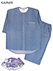 GUNZE(グンゼ)紳士7分袖・7分丈パンツパジャマ 寝るテコ 小紋柄 綿100%の詳細写真Ａ