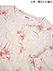 GUNZE(グンゼ)婦人長袖・長パンツパジャマ 綿100% スムース 花柄の詳細写真Ｂ